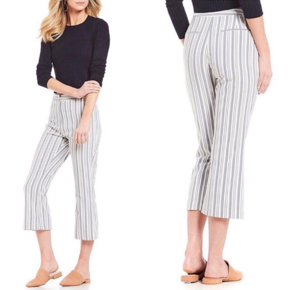 Gianni Bini Meghan Striped Cropped Flare Pant - Picture 3 of 5
